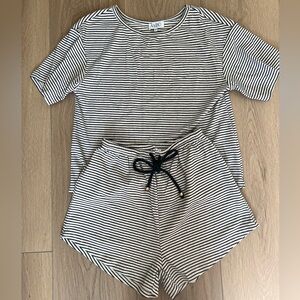 Sabo Skirt striped short and tee set